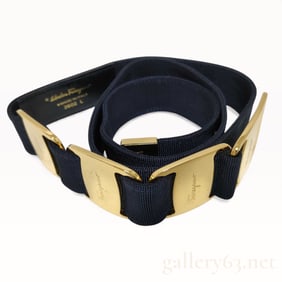 (10758_0032) Salvatore Ferragamo Vala Belt Boxed Year Considering Belt