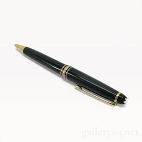 Montblanc Black Resin Ballpoint Pen with Gold-Tone Trim