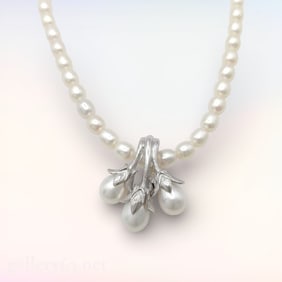 Pearl Necklace 5.2-5.5mm 925 Sterling Clasp