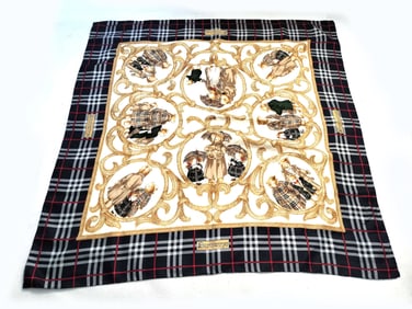 Burberry Check Bear Print Silk Scarf.. whimsical and great