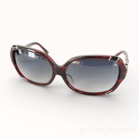 Dolce & Gabbana Oversized Oval Gradient Sunglasses w/ Case