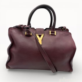 Yves Saint Laurent Y Logo 2-Way Leather Shoulder Bag