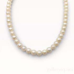 Pearl Necklace with 925 Silver Clasp 5.6mm-5.8mm