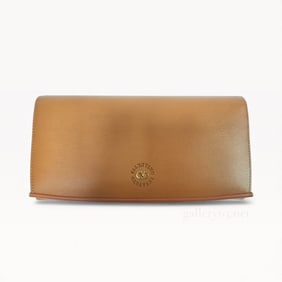 Valentino Tan Leather Long Wallet