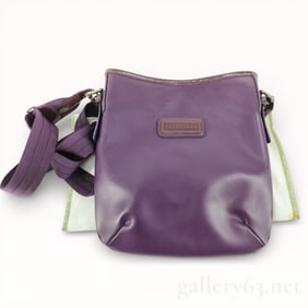 Vintage Longchamp Purple Leather Crossbody Bag