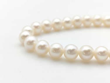 Pearl Necklace 6.7-7.2mm with Sterling Silver Hardware