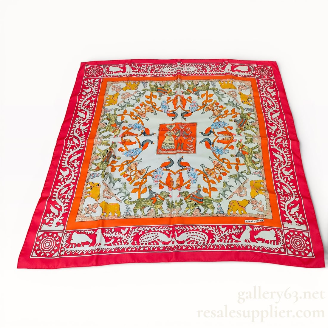 Hermès "Early America" Silk Carre 90 (1 of 11)