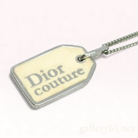Dior Couture Logo Plate Necklace