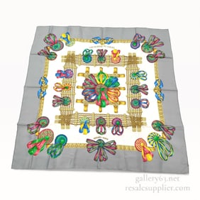 Hermès "Les Rubans du Cheval" silk scarf 90cm
