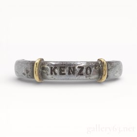 Kenzo Sterling Silver & 18k YG Ring sz. 6
