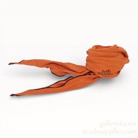 Hermès Orange 100% Silk Scarf with Box