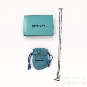 Tiffany & Co. Sterling Silver Seal Necklace With Box And Pouch Authentic