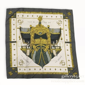 Hermès "Vue du Carrosse de la Galère la Réale" Carre 90 Silk
