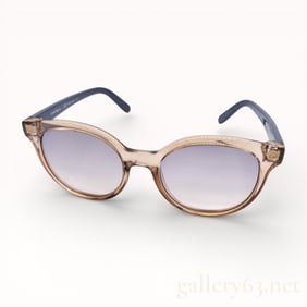 Salvatore Ferragamo Blue and Grey Acetate Sunglasses w/ Gradient Lens