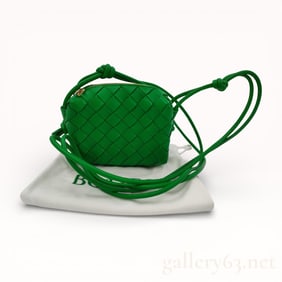Bottega Veneta Mini Loop Camera Bag in Parakeet Green