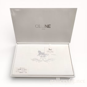 Celine 100% Cotton White Blanket in Box 55x 94 in.