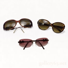 Designer Sunglasses Set of Three Including Dior, Dolce & Gabbana, and Christian Roth