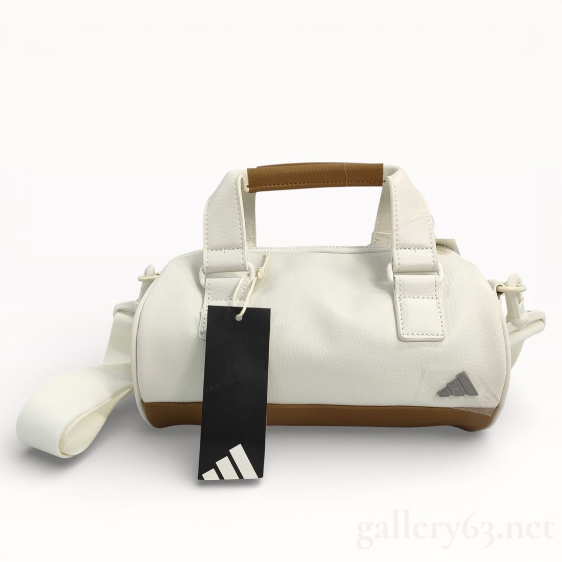 NWT Adidas PU Boston Bag Off White and Bronze Strata: Authentic new with tag Adidas PU Boston Bag in off white and bronze strata color. 
