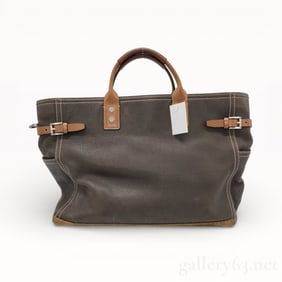 Coach Brown and Cocoa Leather and Suede Tote Bag