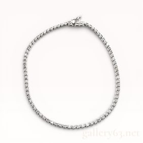 1 Carat White Gold Tennis Bracelet Natural Earth Mined White Diamonds 7.25 in.