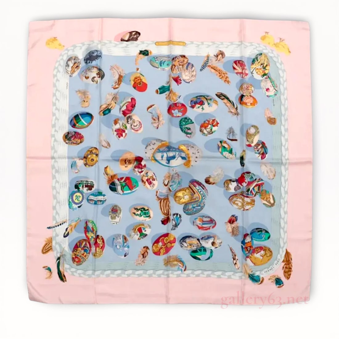 Hermès "Couvée d'Hermès" silk scarf designed by Cathy Latham 90cm (1 of 10)