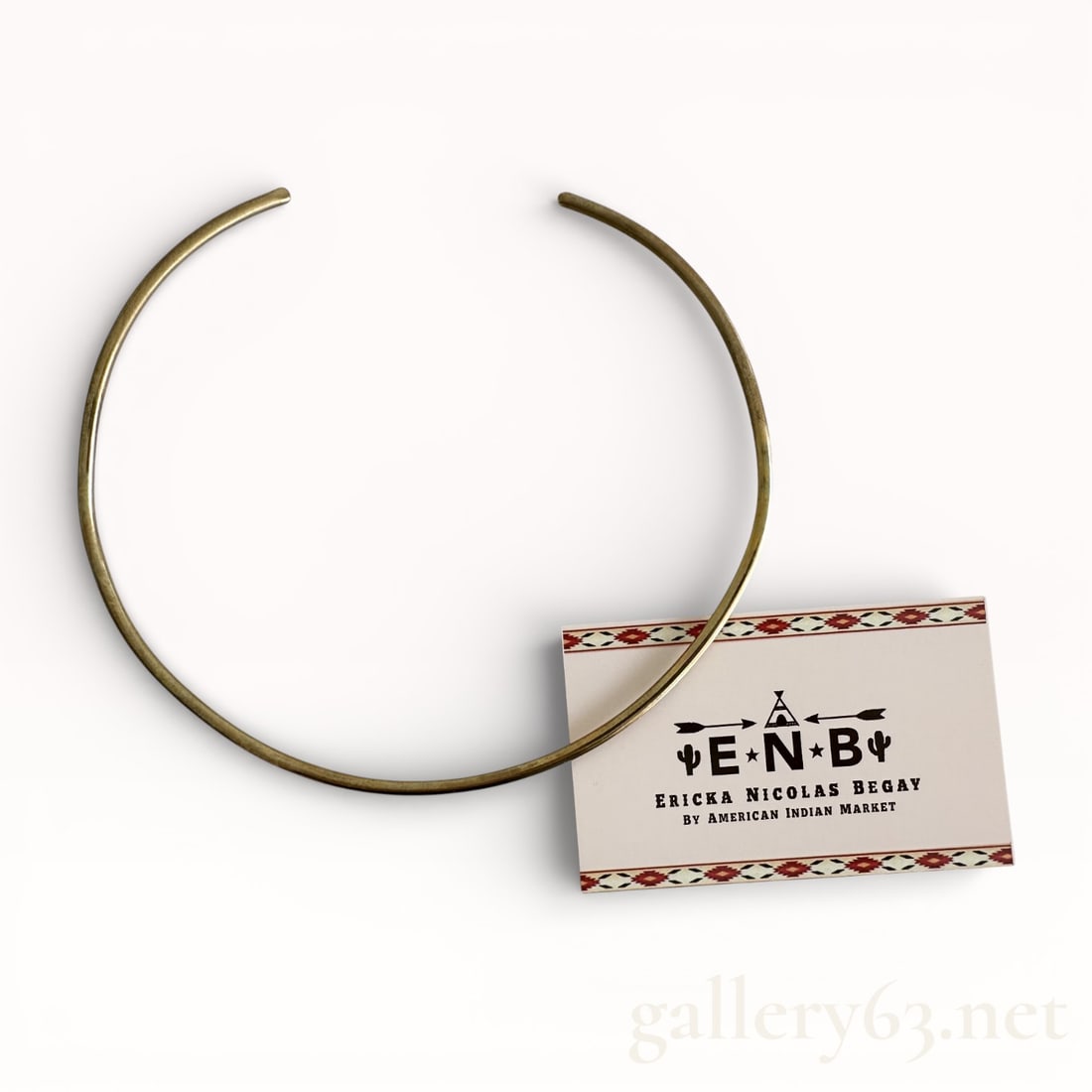 Ericka Nicholas Begay Metal Choker: Ericka Nicholas Begay original choker necklace. Navajo contemporary artist. 