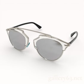 Dior So Real Sunglasses Silver Mirror Lens Sunglasses w/Box