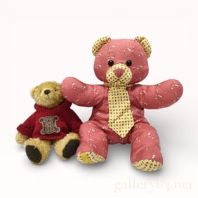 Celine & Ferragamo Plush Teddy Bear Accessories Set of Two