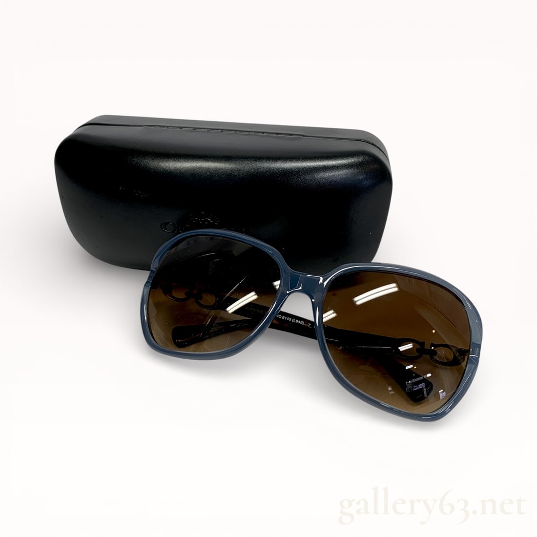 Coach Blue Acetate Brown Lenses Oversized Sunglasses w/box: Authentic Coach Blue Acetate Brown Lenses Oversized Sunglasses w/box.