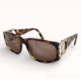 Chanel Tortoiseshell-design Acetate Coco Sunglasses With Case