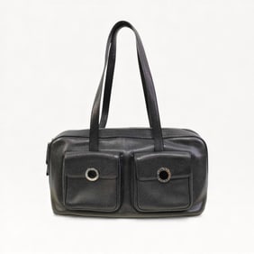 BVLGARI B-zero Black Leather Tote Bag