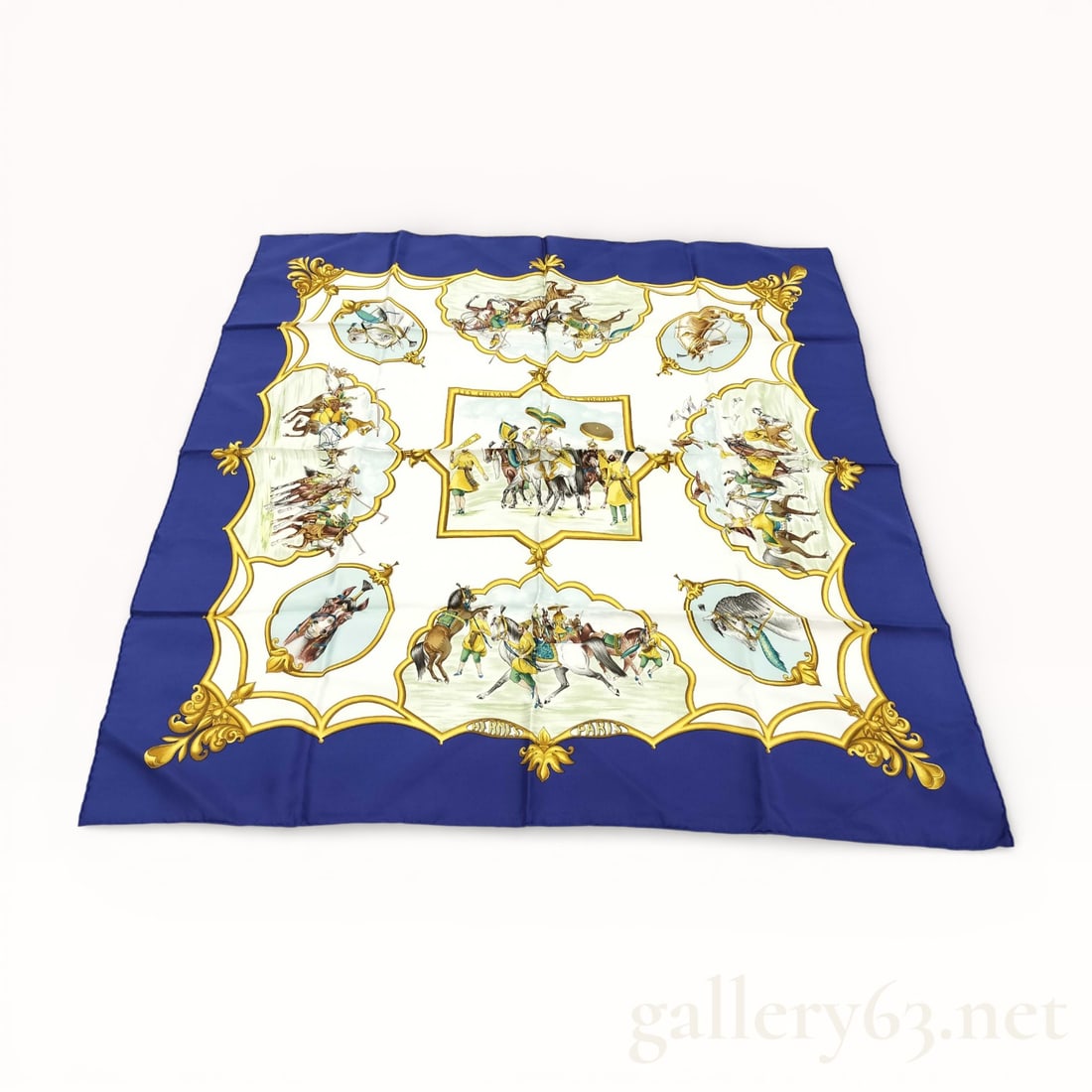 Hermes "Les Chevaux des Moghols" Silk Scarf 90 Carre (1 of 10)