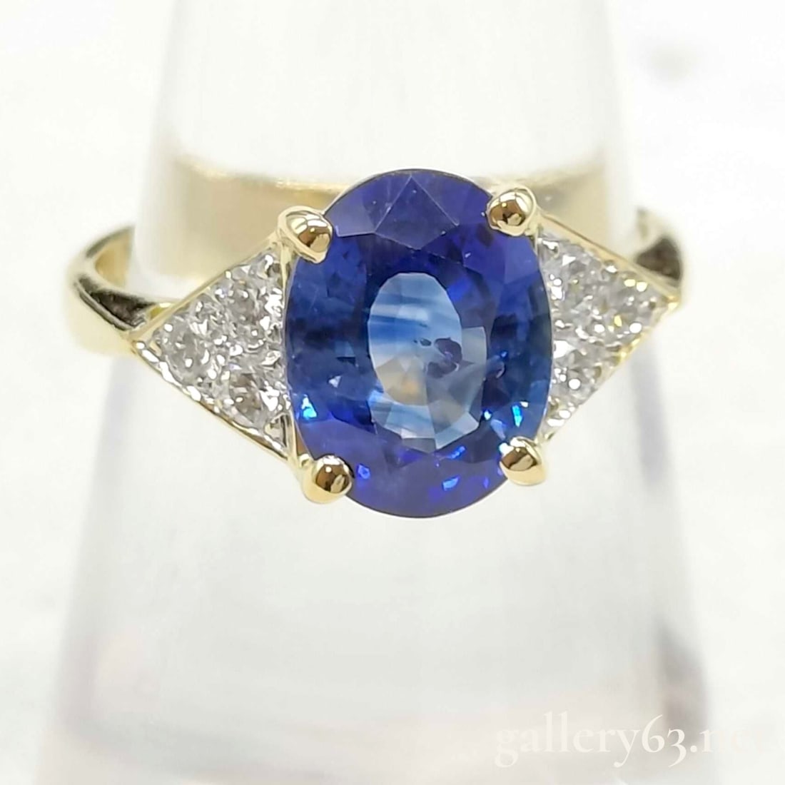 Vintage 18k YG Sapphire and Diamond Ring sz 6 (1 of 9)