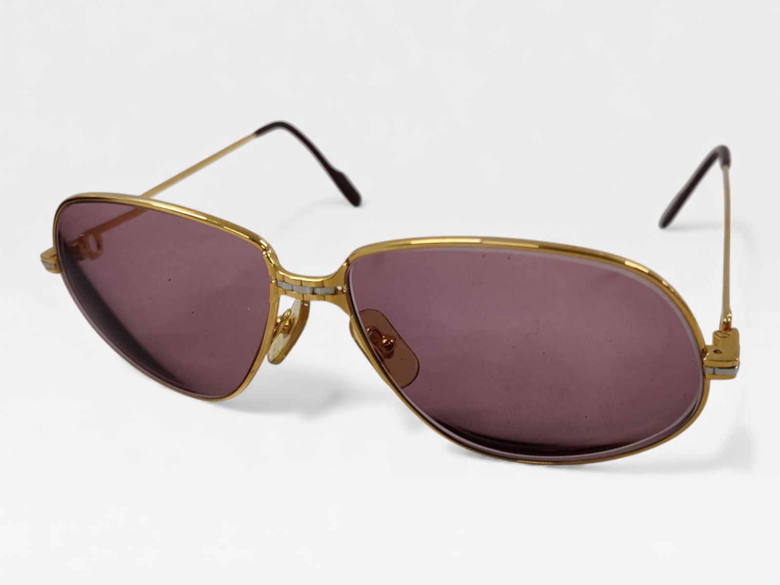 Authentic Cartier Sunglasses Gold Rose Handmade in France (1 of 7)