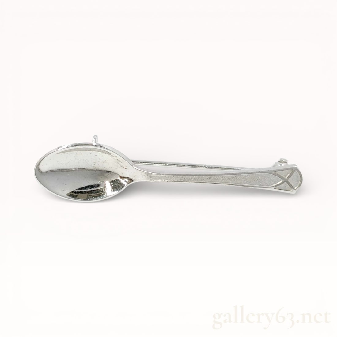 Mikimoto Sterling Silver Spoon-Form Brooch (1 of 6)