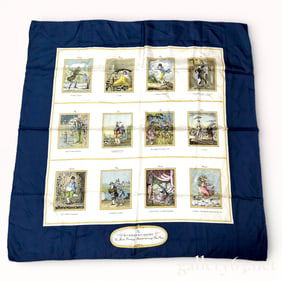 Vintage Burberry ' The Dairy' Silk Scarf