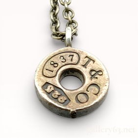 Tiffany & Co. 1837 Circle Pendant Necklace Sterling Silver