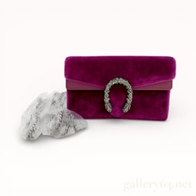 Gucci Dionysus Super Mini Bag in Purple Velvet