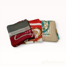 Lot of 3 Hermès Carre 90: