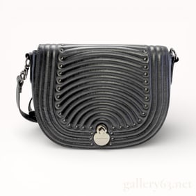 Longchamp Cavalcade Black Leather Crossbody Shoulder Bag