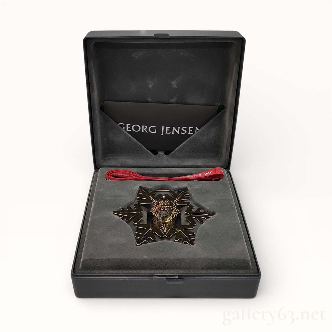Georg Jensen Gold EGP Snowflake Ornament in Box: Authentic Georg Jensen Gold EGP Snowflake Ornament in Box
