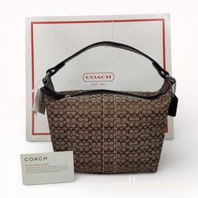 Coach Signature One-Handle Handbag with Box