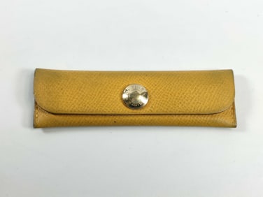 Hermès Natural Buffalo Horn Comb with Leather Case