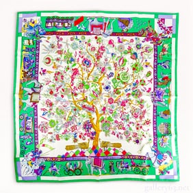 Hermès Fantaisies Indiennes Silk Carre 90 designed by Loïc Dubigeon