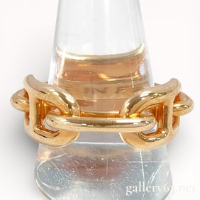 Hermès Chaîne d’Ancre Regate Gold-Tone Scarf Ring