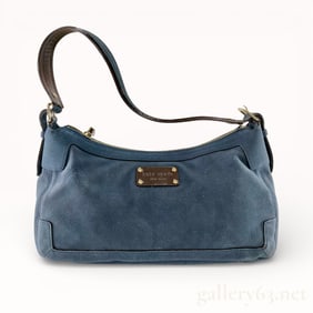 Kate Spade Blue Suede Shoulder Bag