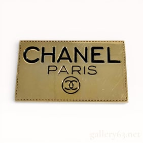 Chanel Paris Logo Plate Brooch
