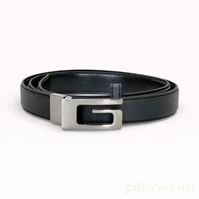 Gucci G Buckle Leather Belt