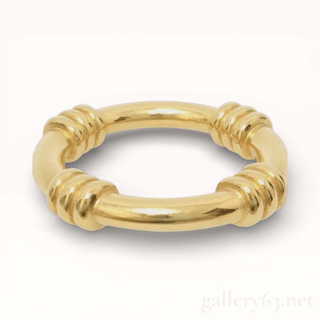 Hermès Bouet Gold Plated Ring with box size 8 (1 of 7)