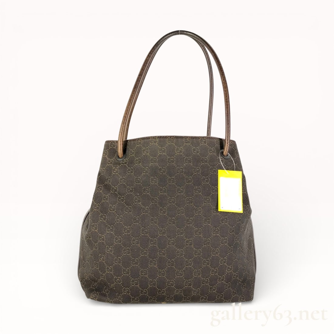 Gucci Classic Everyday Carry GG Canvas Tote Bag in Brown Canvas & Leather (1 of 10)